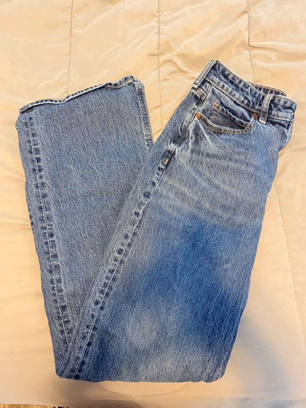 Old Navy Extra High Rise Curvy Wid Leg Jeans